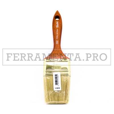 PENNELLO PIATTO con SETOLE BIONDE UNIVERSALE in LEGNO PROFESSIONALE