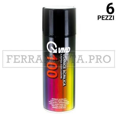 6 pezzi VERNICE ACRILICA SPRAY VMD 400ml ROSSO CARMINIO VERNICE RAL ACRILICA SMALTO SPRAY BOMBOLETTA 400ml VMD VARI COLORI